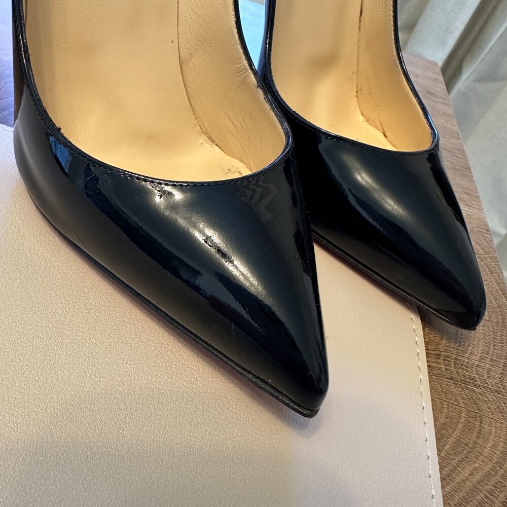 Christian Louboutin Pigalle Follies 100 Patent Size 38 Black